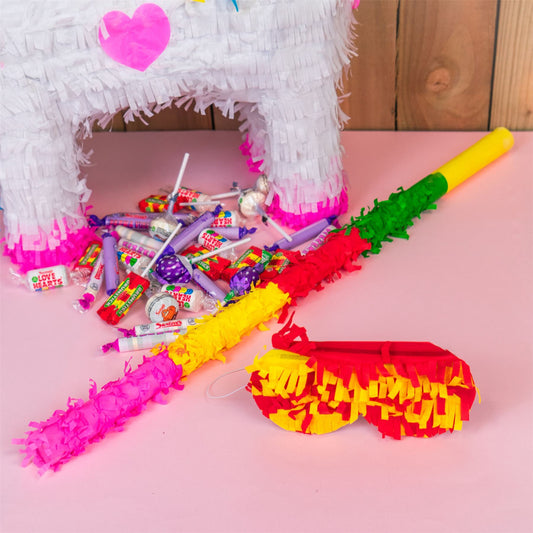 2pc Large Pinata Buster Stick & Blindfold Set