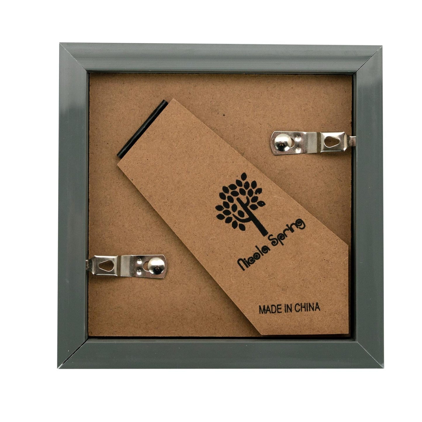 4" x 4" Grey 3D Box Photo Frame - with 2" x 2" Mount