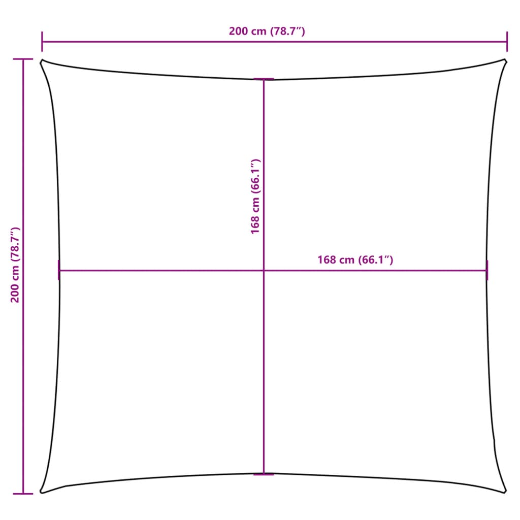 Sunshade Sail Oxford Fabric Square 2x2 m Anthracite