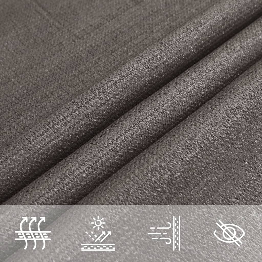 Sunshade Sail 160 g/m² Anthracite 6x6 m HDPE