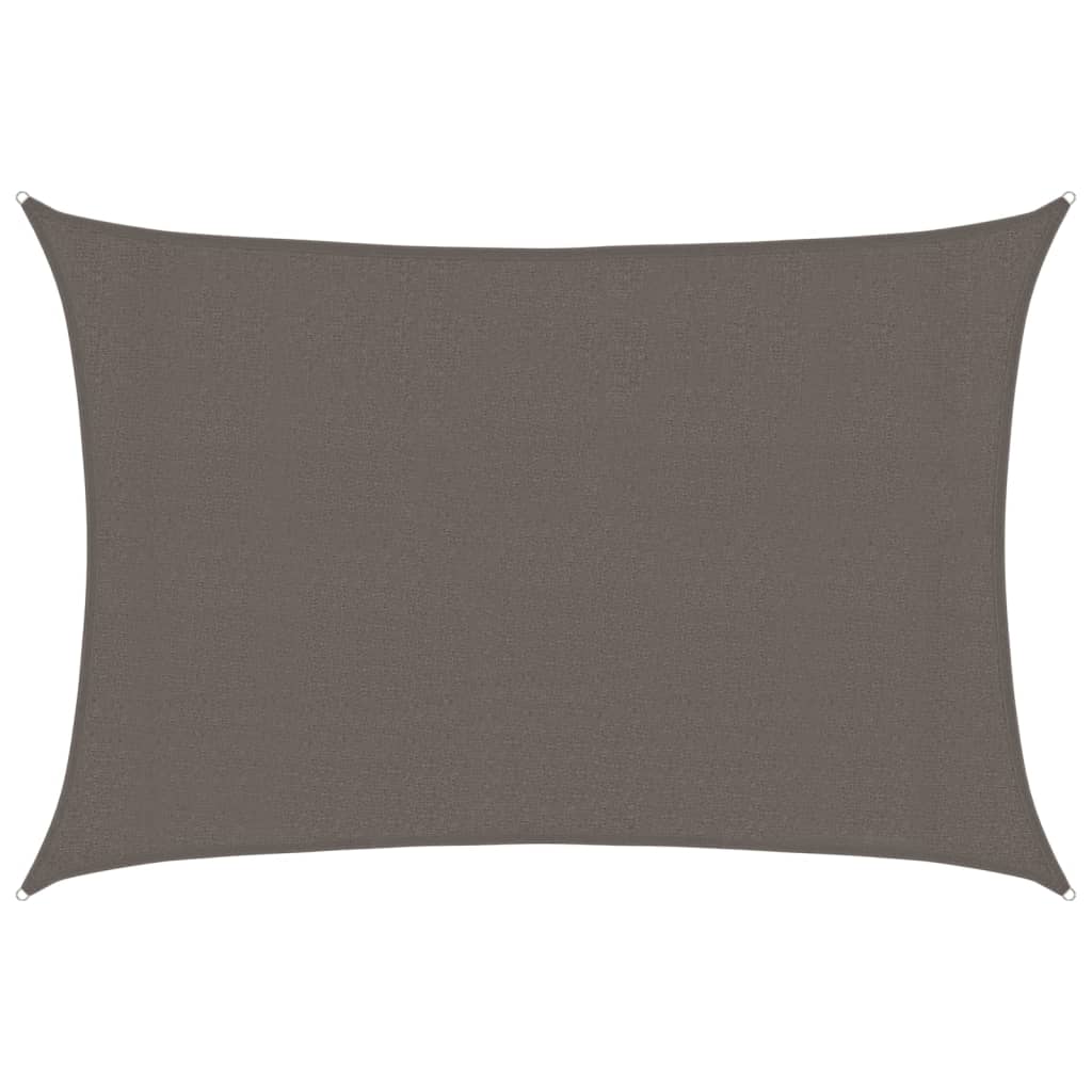 Sunshade Sail 160 g/m² Anthracite 3x4.5 m HDPE