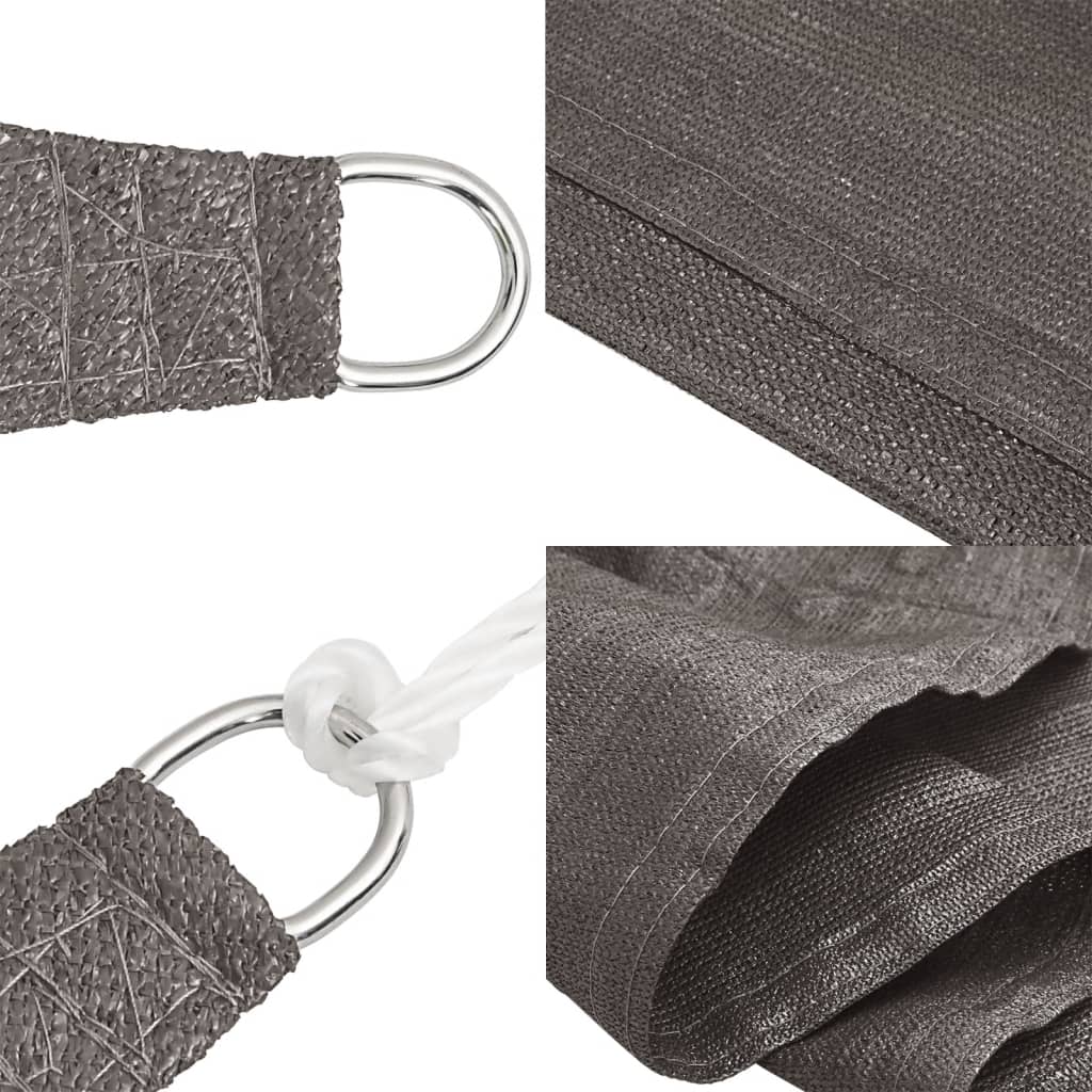 Sunshade Sail 160 g/m² Anthracite 3/4x2 m HDPE
