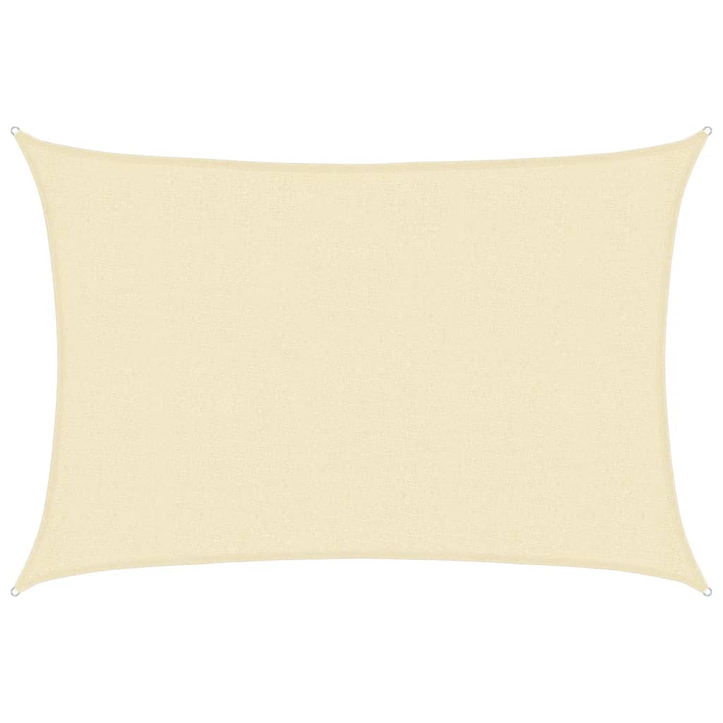 Sunshade Sail 160 g/m² Cream 2.5x3.5 m HDPE