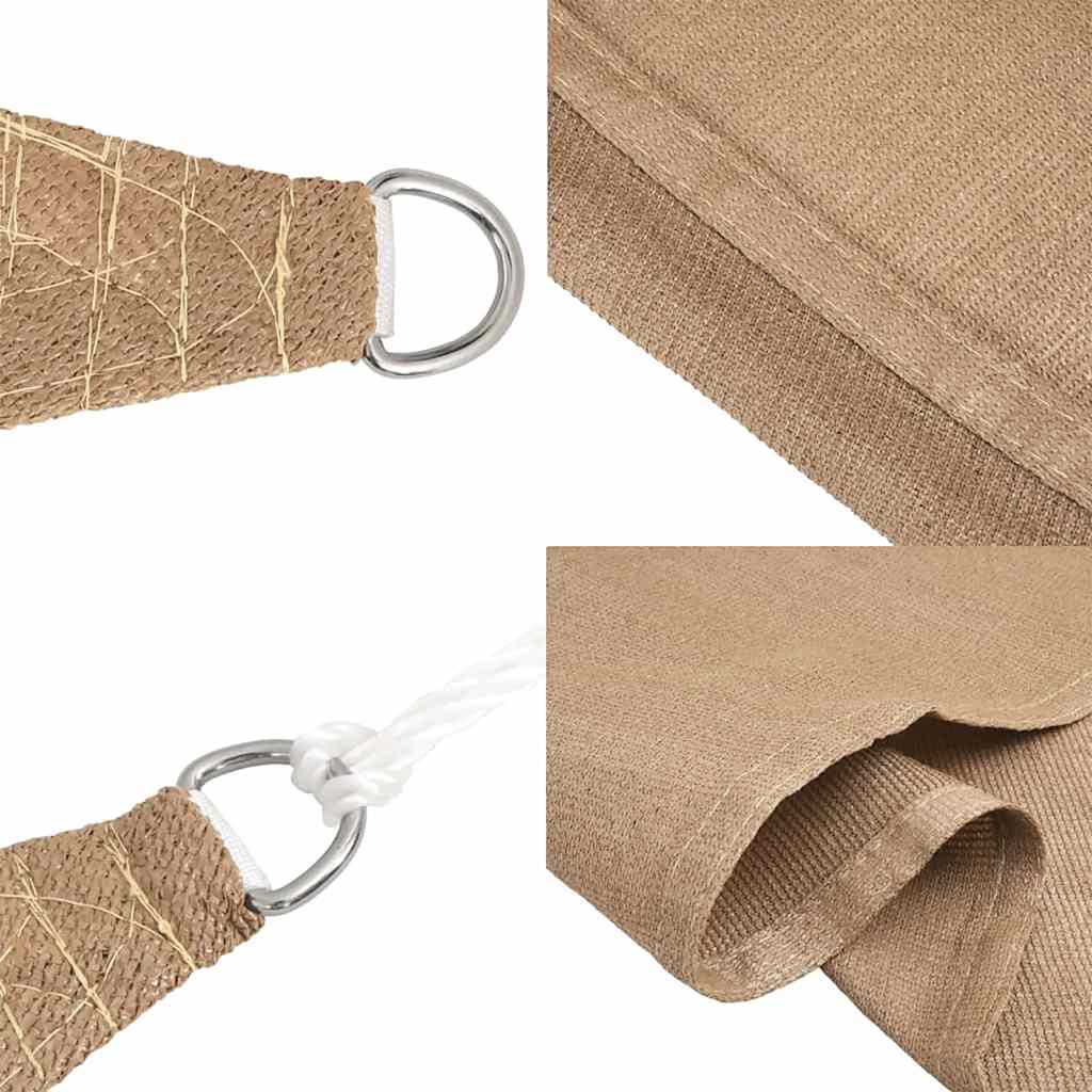 Sunshade Sail 160 g/m² Taupe 2x3 m HDPE
