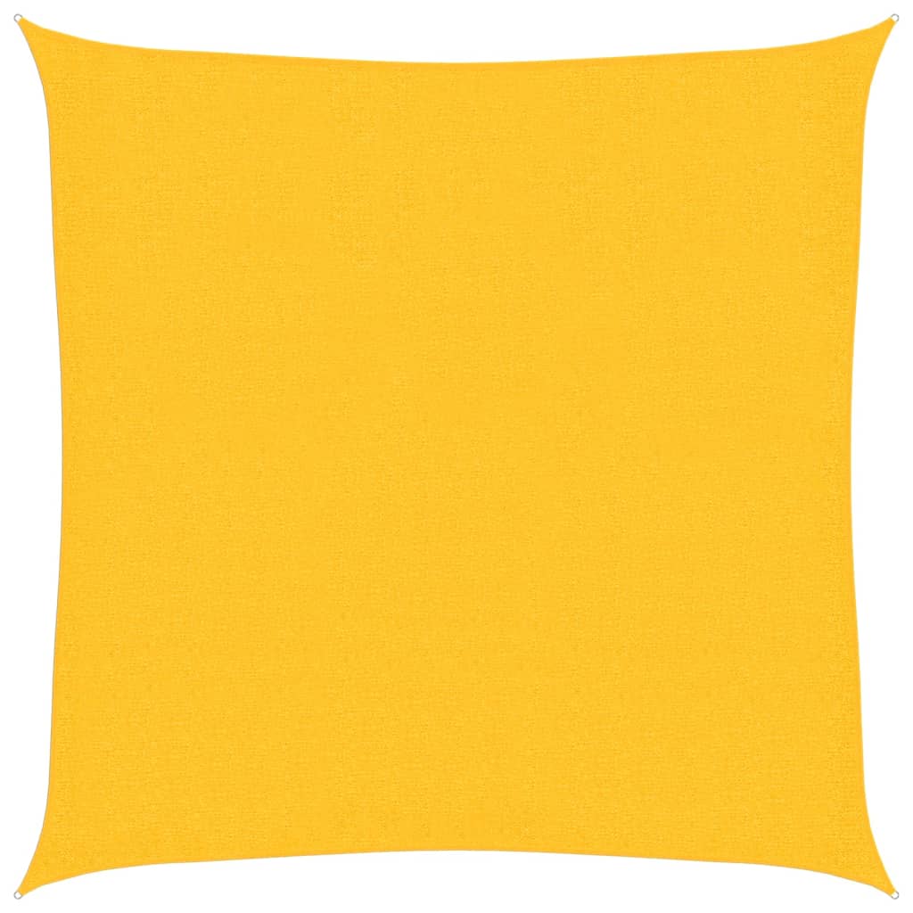 Sunshade Sail 160 g/m² Yellow 2.5x2.5 m HDPE