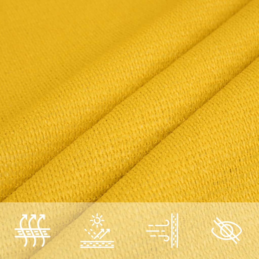 Sunshade Sail 160 g/m² Rectangular Yellow 2x4.5 m HDPE