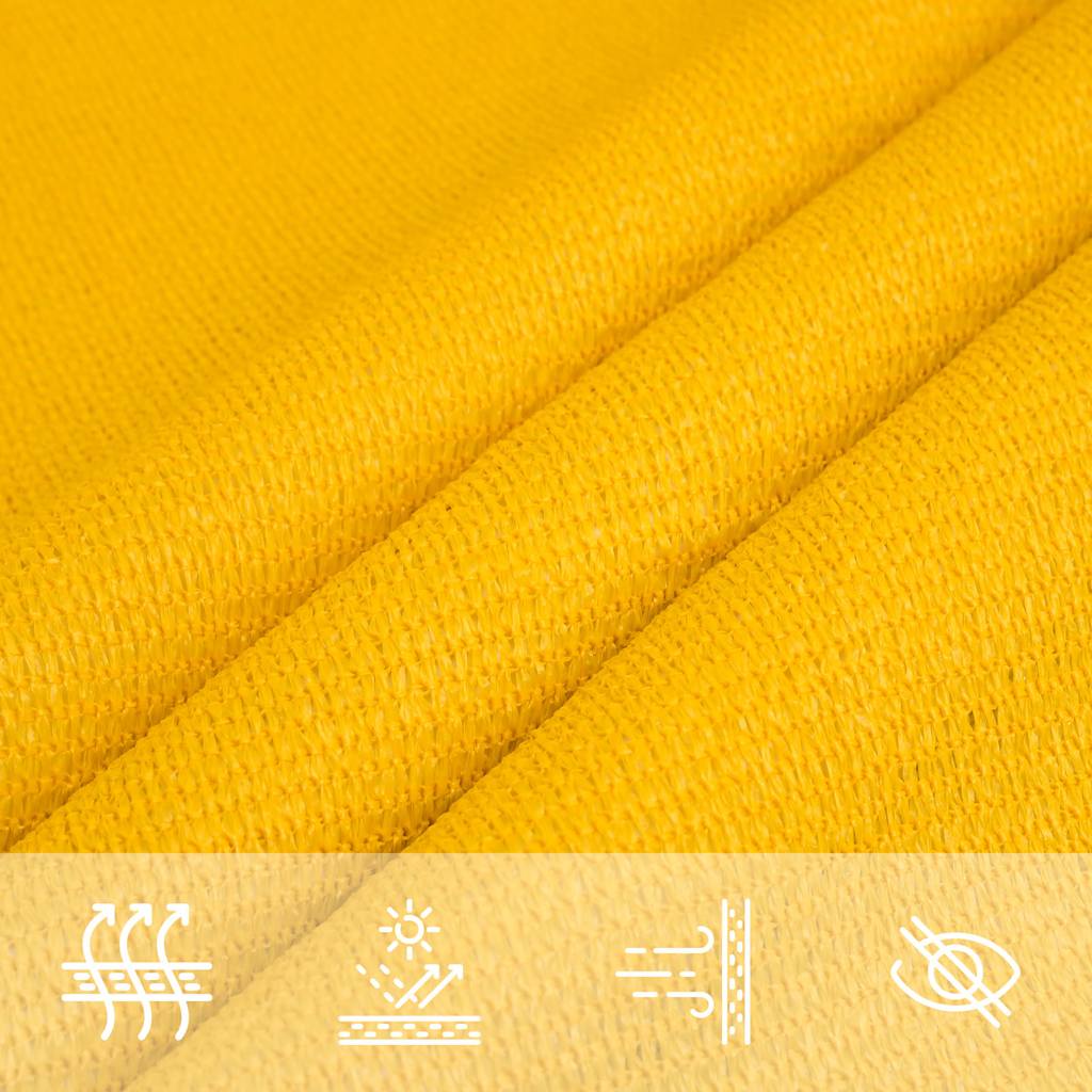 Sunshade Sail 160 g/m² Rectangular Yellow 5x6 m HDPE