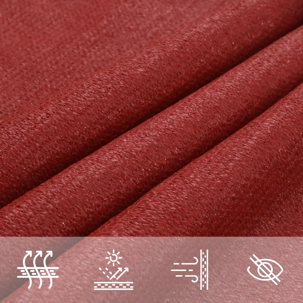 Sunshade Sail 160 g/m² Red 2.5x2.5 m HDPE