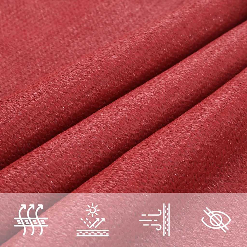 Sunshade Sail 160 g/m² Red 2.5x4 m HDPE