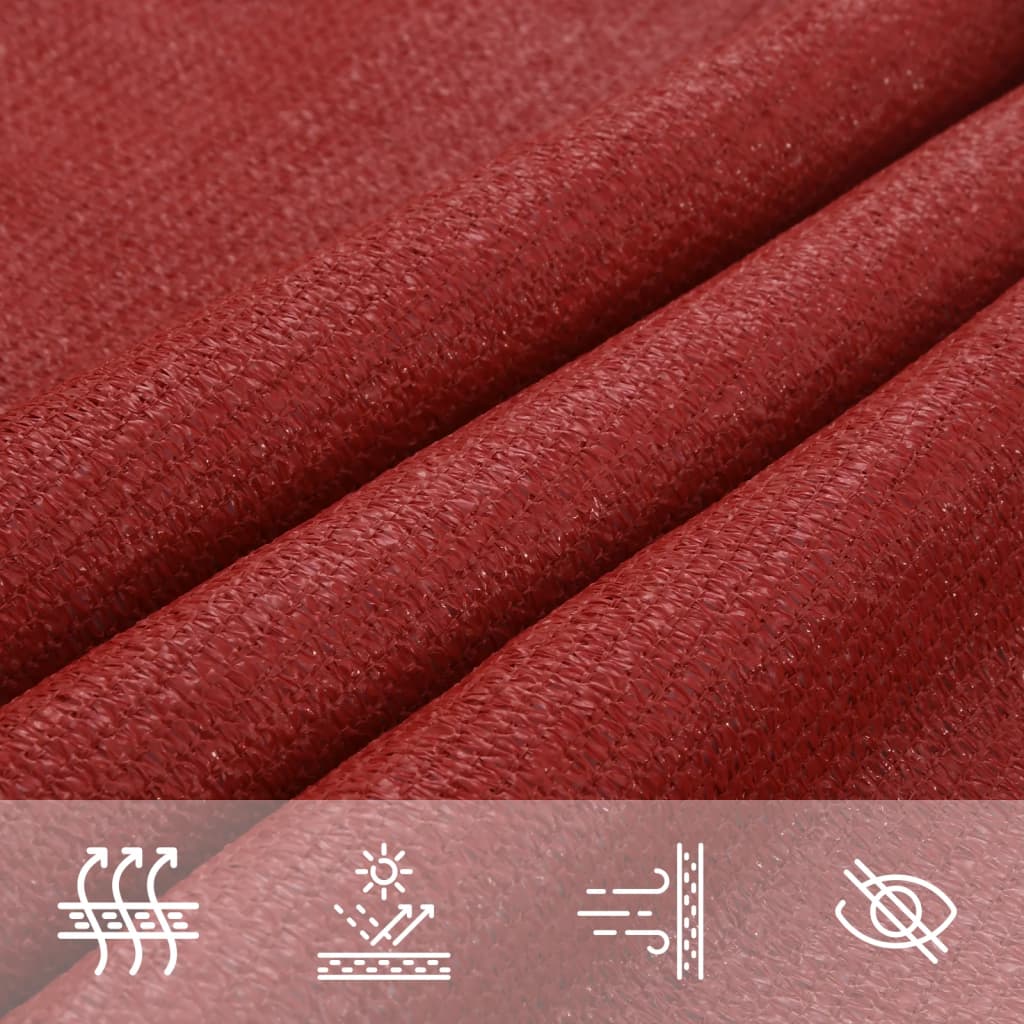 Sunshade Sail 160 g/m² Red 3.5x5 m HDPE