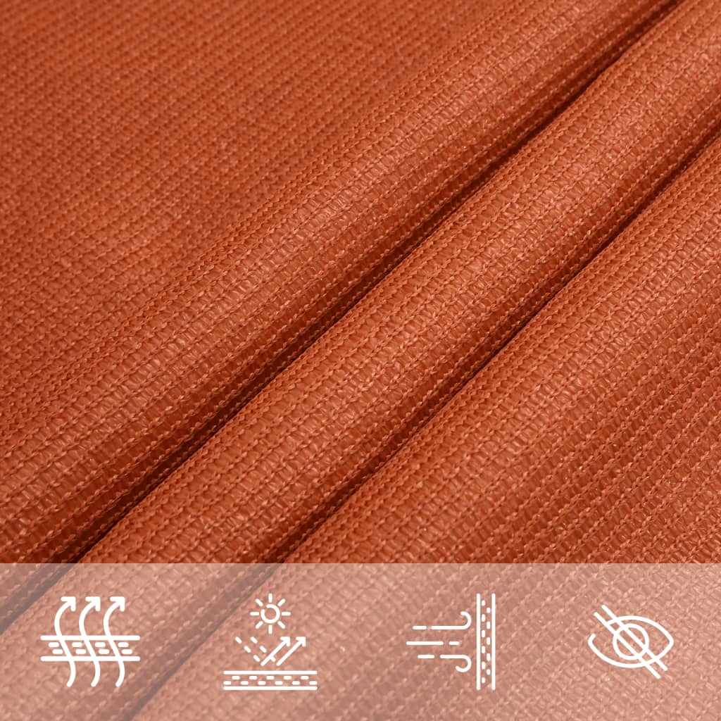 Sunshade Sail 160 g/m² Square Orange 7x7 m HDPE
