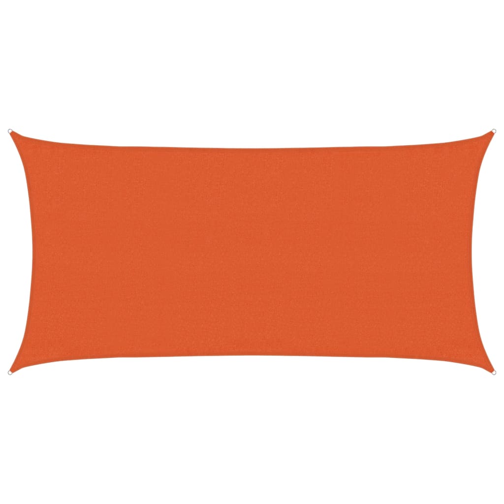 Sunshade Sail 160 g/m² Rectangular Orange 3x6 m HDPE