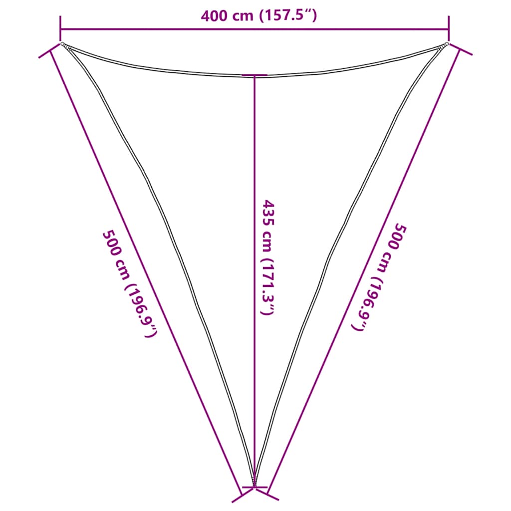 Sunshade Sail 160 g/m² Orange 4x5x5 m HDPE