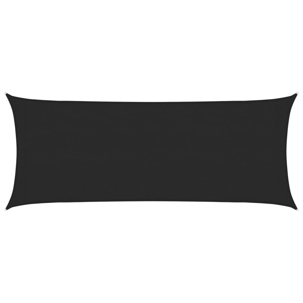 Sunshade Sail 160 g/m² Black 2x5 m HDPE
