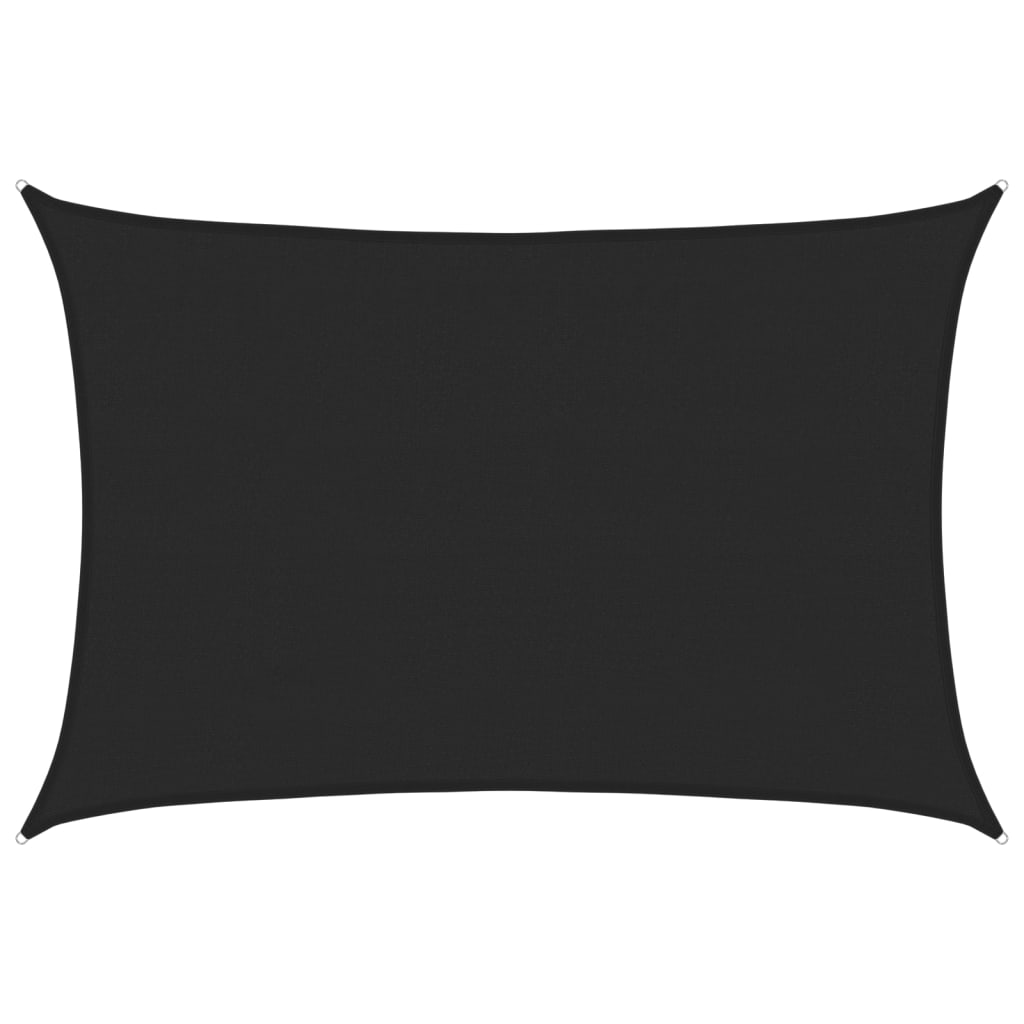 Sunshade Sail 160 g/m² Black 4x5 m HDPE
