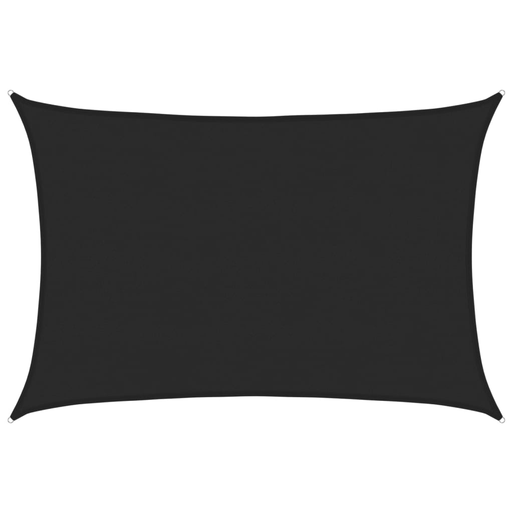 Sunshade Sail 160 g/m² Black 5x6 m HDPE