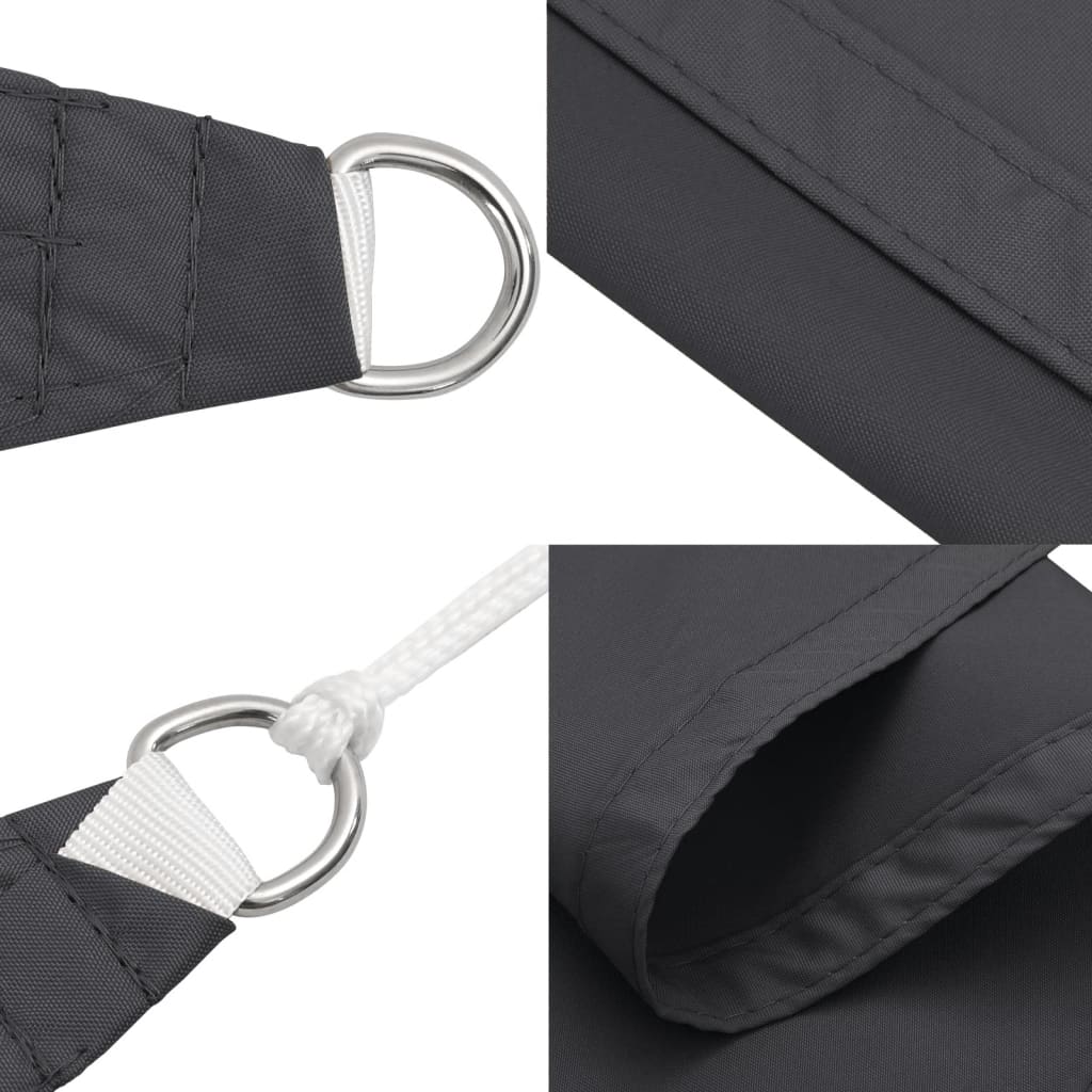 Sunshade Sail Oxford Fabric Square 7x7 m Anthracite