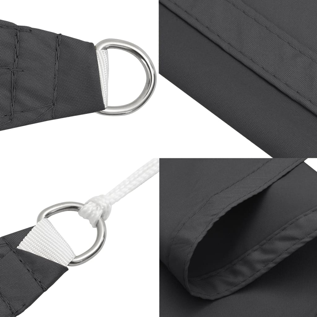 Sunshade Sail Oxford Fabric Triangular 3x3x3 m Anthracite
