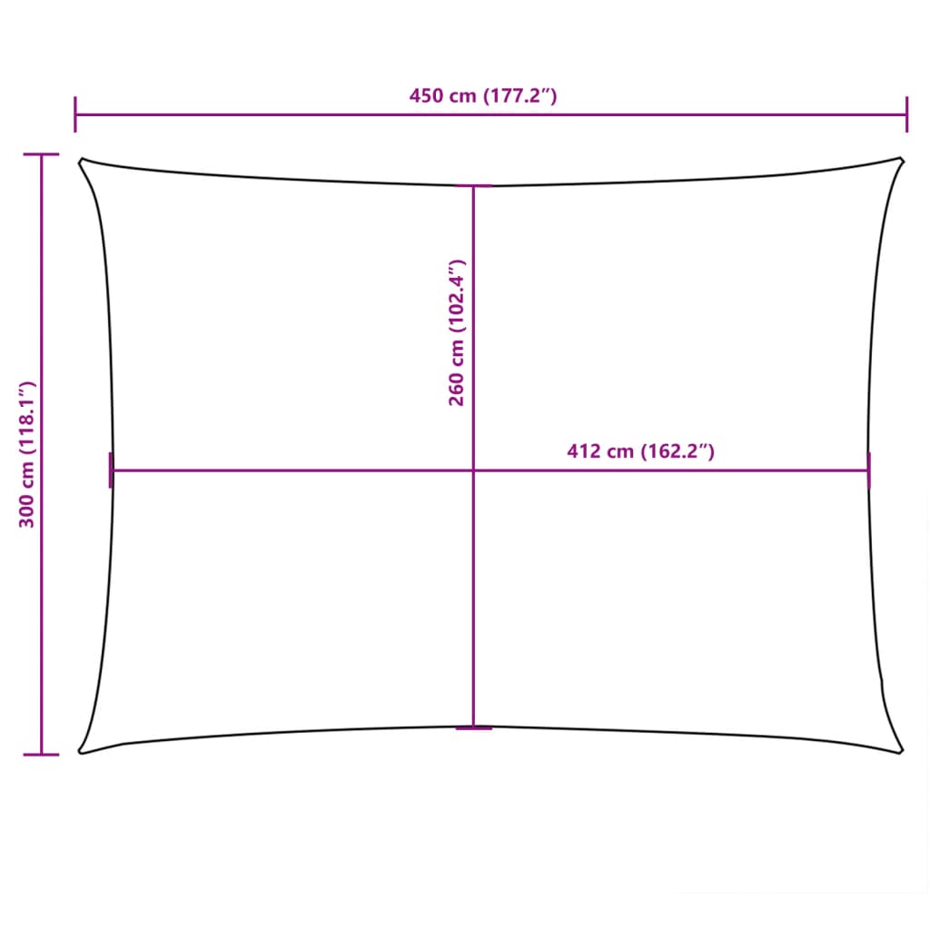 Sunshade Sail Oxford Fabric Rectangular 3x4.5 m Beige
