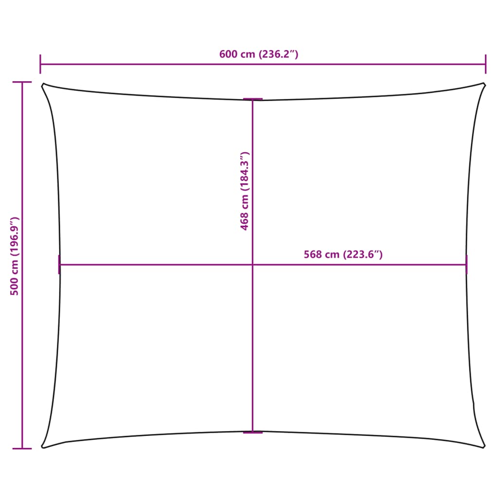 Sunshade Sail Oxford Fabric Rectangular 5x6 m Dark Green