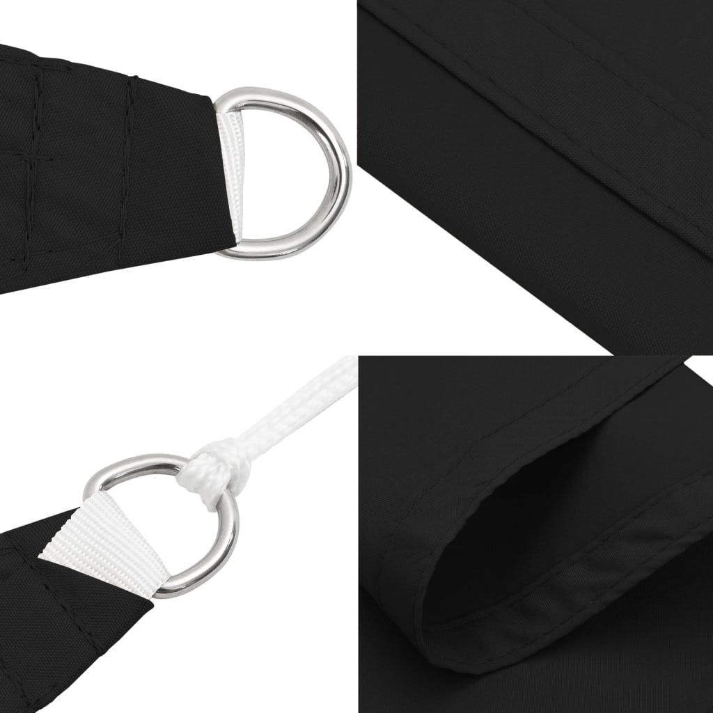 Sunshade Sail Oxford Fabric Square 5x5 m Black