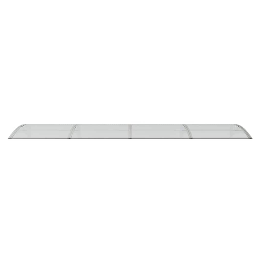 Door Canopy Grey and Transparent 350x75 cm Polycarbonate