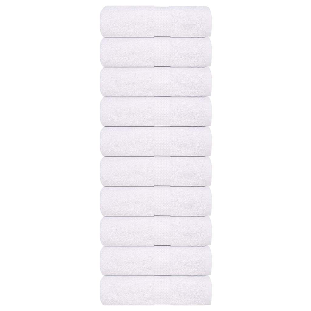 Soap Towels 10 pcs White 30x30 cm 360 gsm 100% Cotton