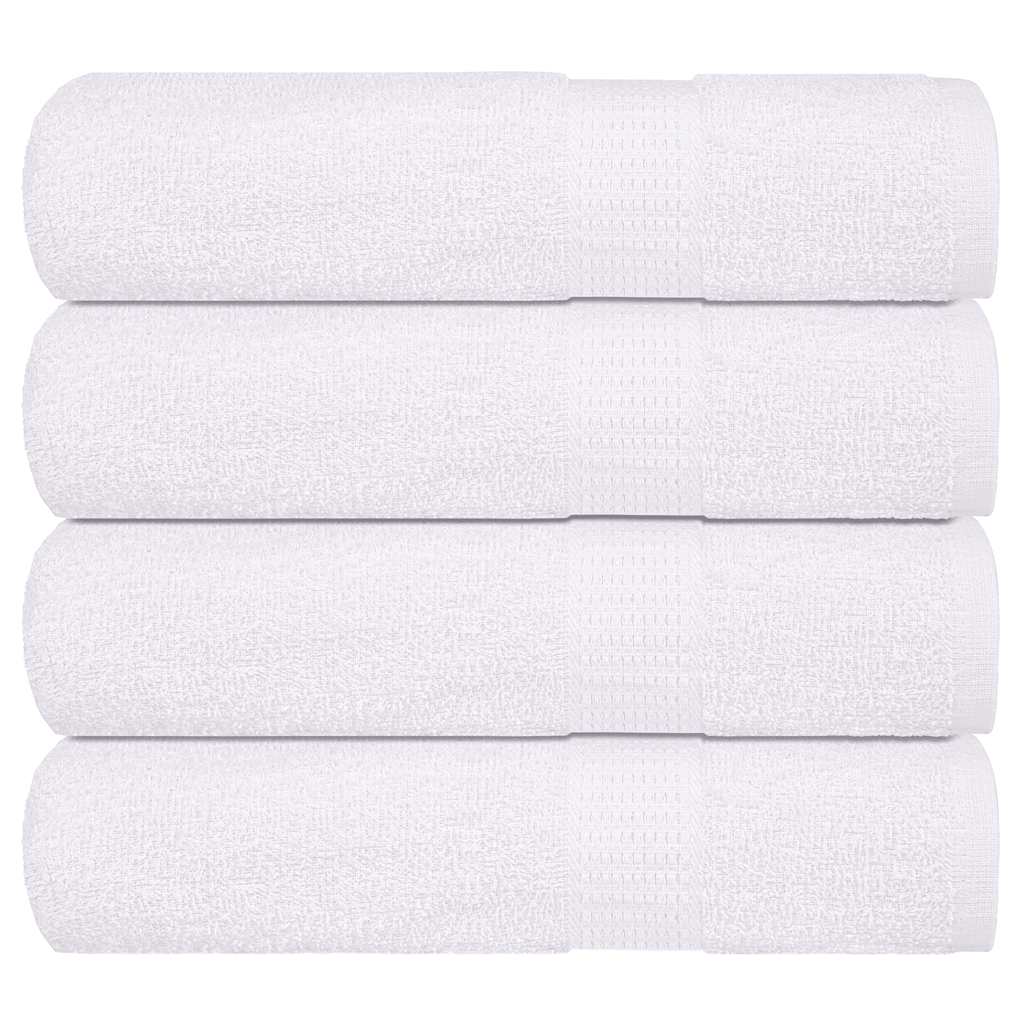Bath Towels 4 pcs White 100x150 cm 360 gsm 100% Cotton