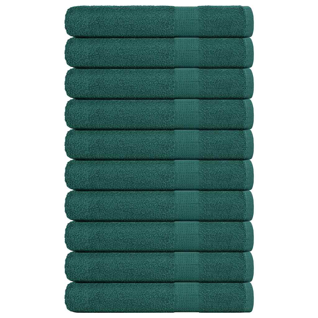 Sauna Towels 10 pcs Green 80x200 cm 360 gsm 100% Cotton