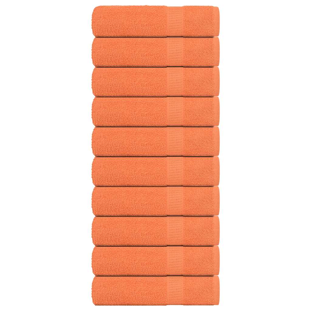 Shower Towels 10 pcs Orange 70x140 cm 360 gsm 100% Cotton