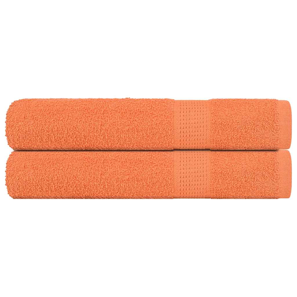 Sauna Towels 2 pcs Orange 80x200 cm 360 gsm 100% Cotton