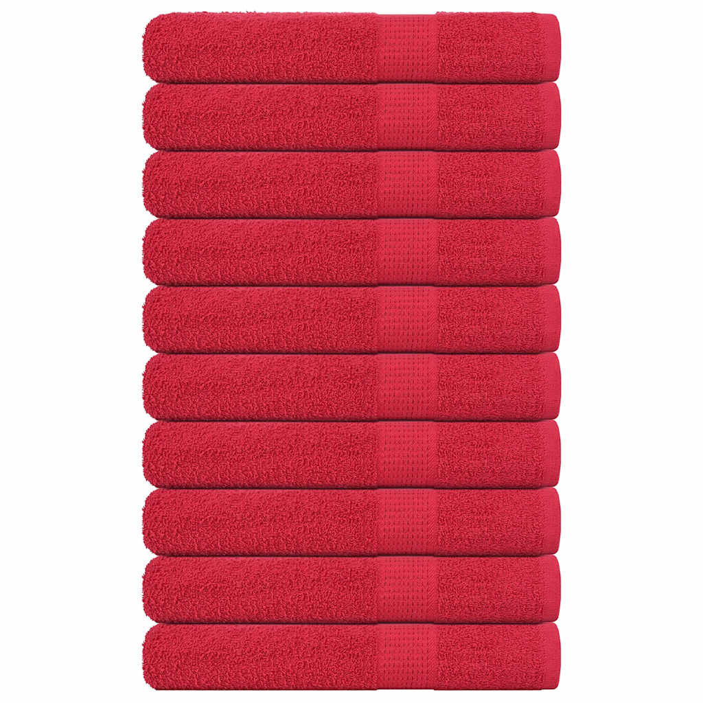 Sauna Towels 10 pcs Red 80x200 cm 360 gsm 100% Cotton