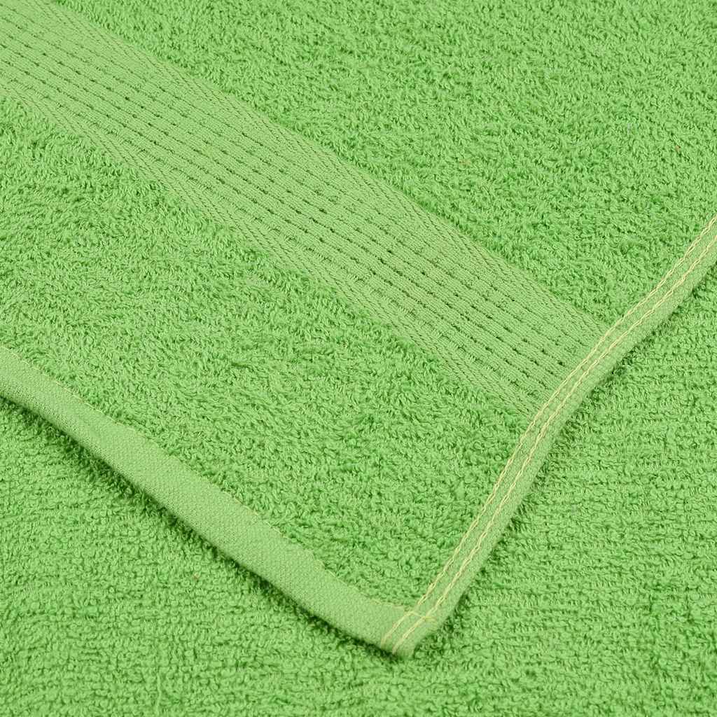 Bath Towels 10 pcs Apple Green 100x150 cm 360 gsm 100% Cotton