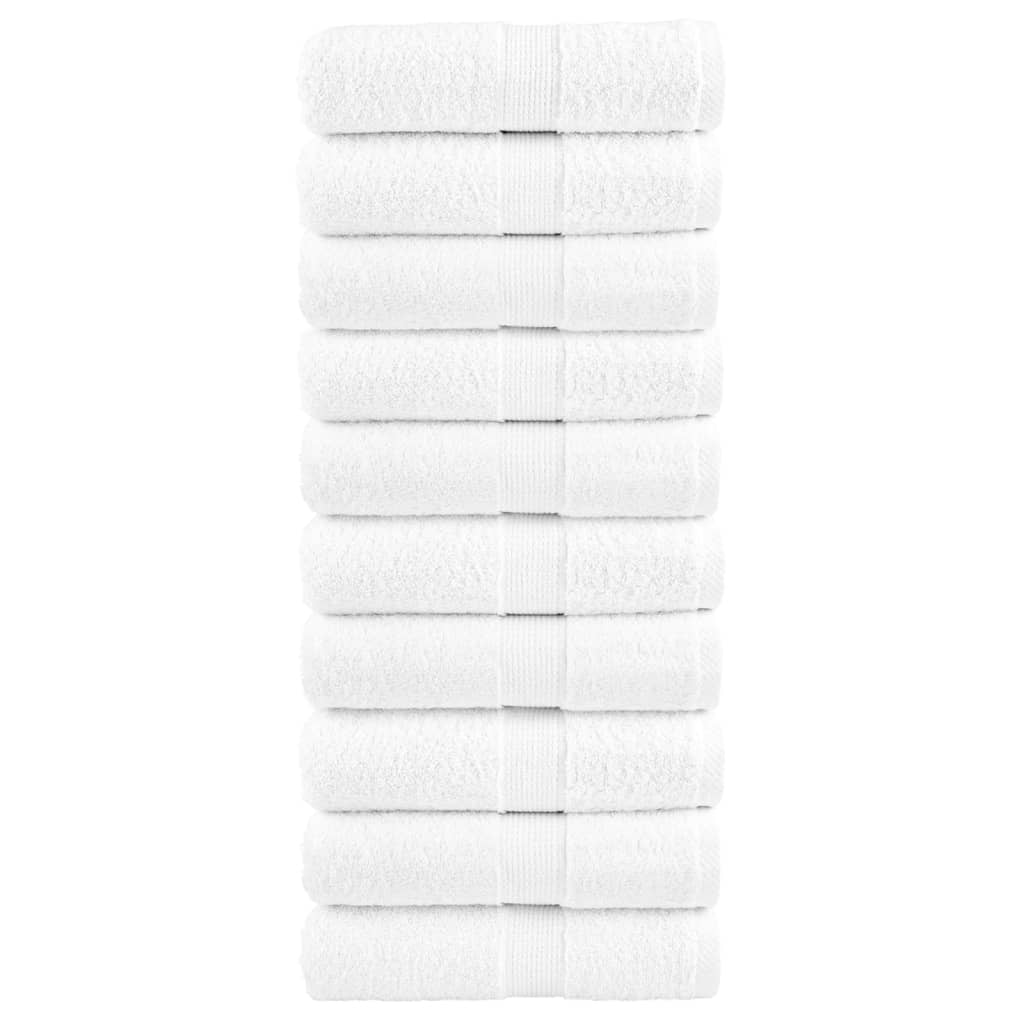 Premium Guest Towels SOLUND 10pcs White 30x50cm 600gsm