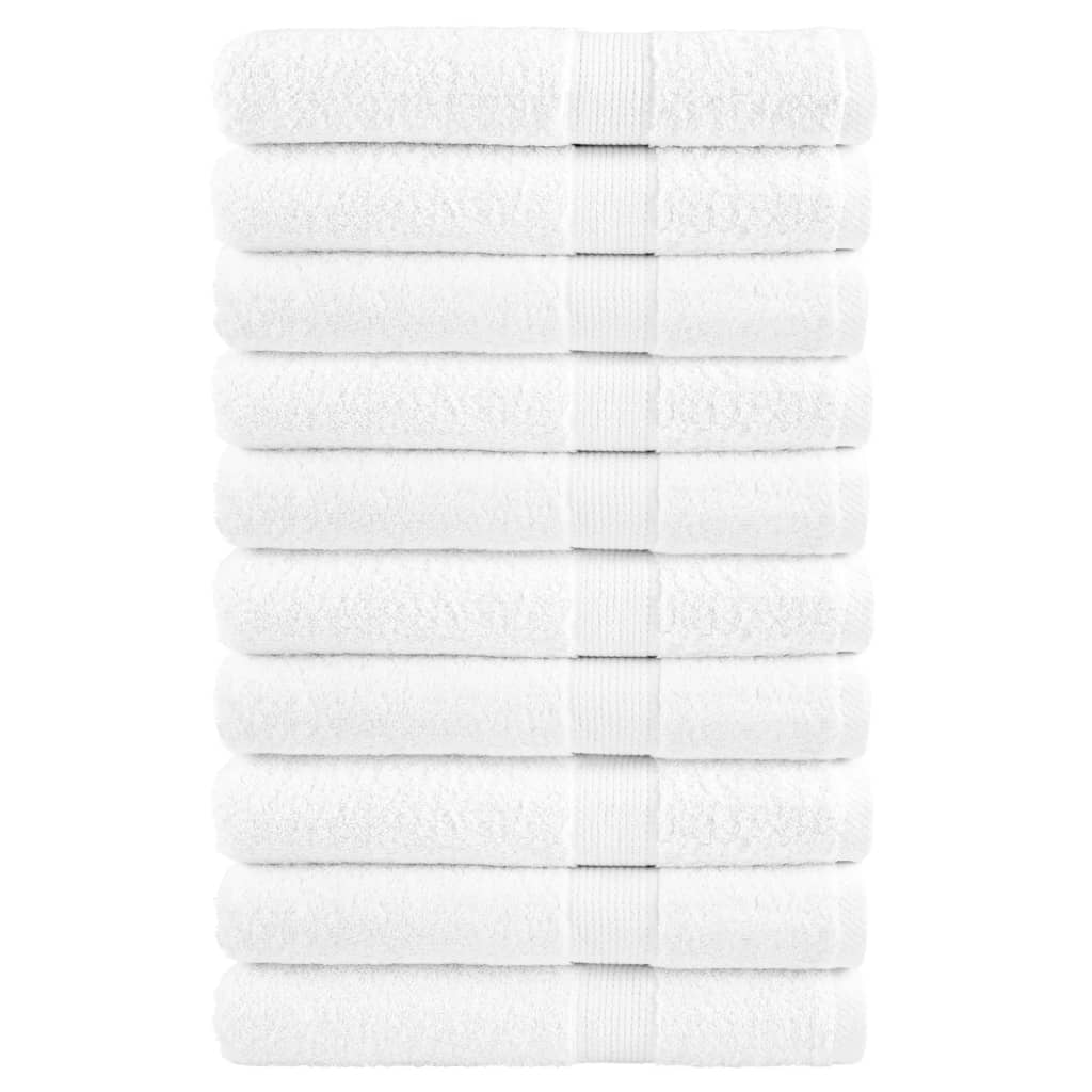 Premium Towels SOLUND 10pcs White 100x200cm 600gsm