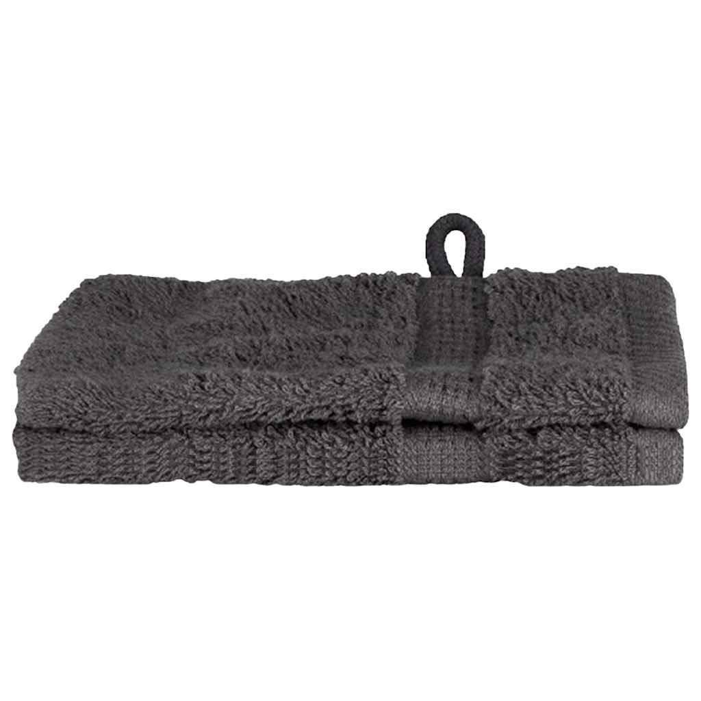 Guest Towel 2 pcs Anthracite 15 x 21 cm Cotton