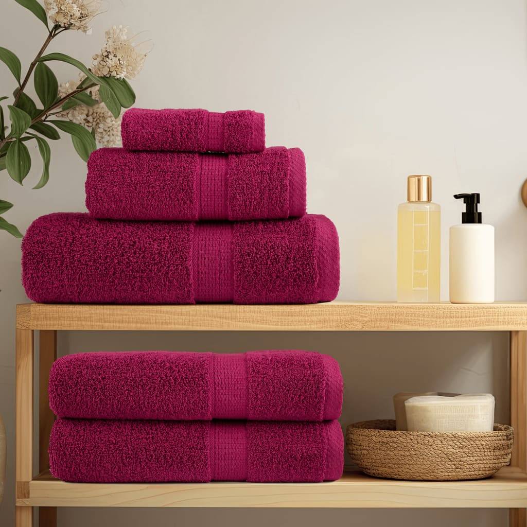Premium Hand Towels SOLUND 4pcs Bordeaux 50x100cm 600gsm