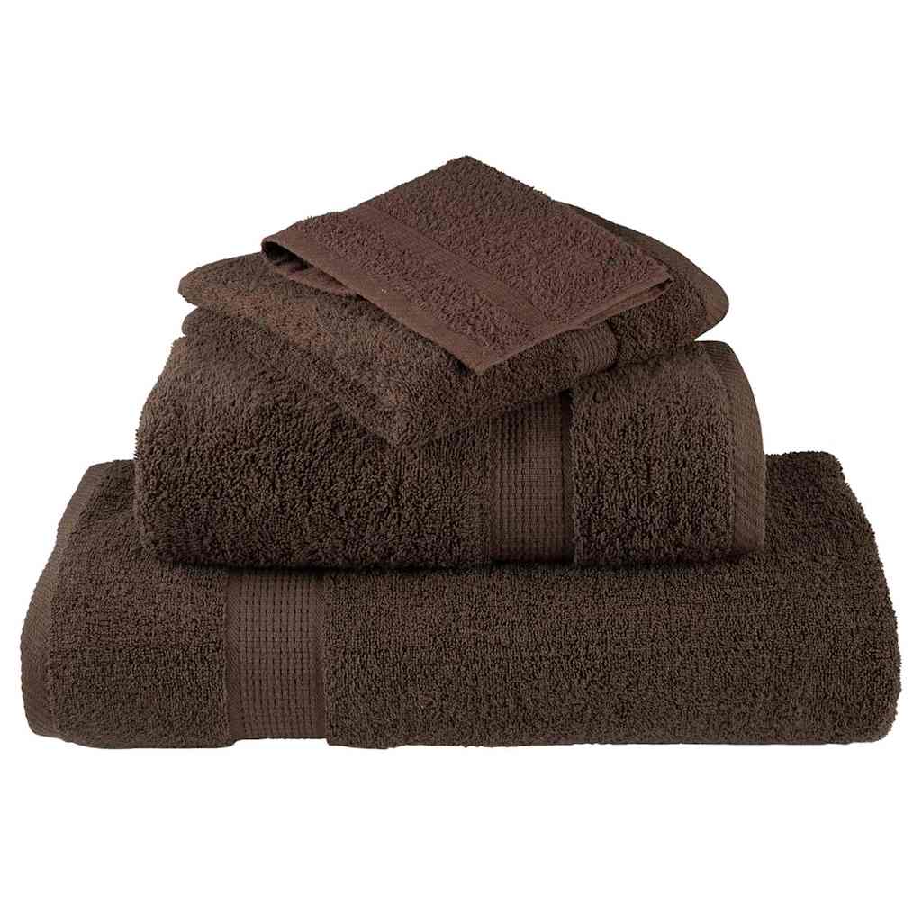 Guest Towel 10 pcs Brown 15 x 21 cm Cotton