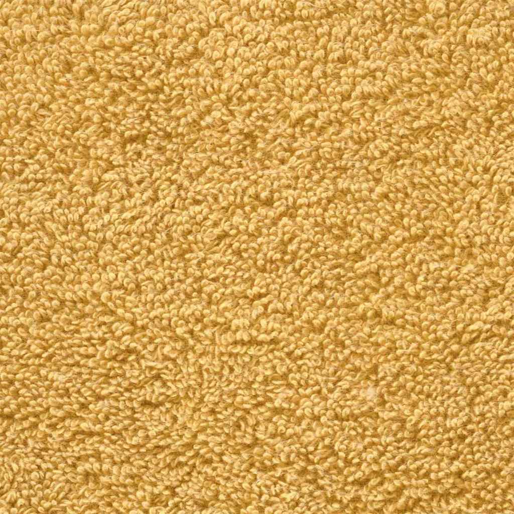 Guest Towel 10 pcs Gold 15 x 21 cm Cotton