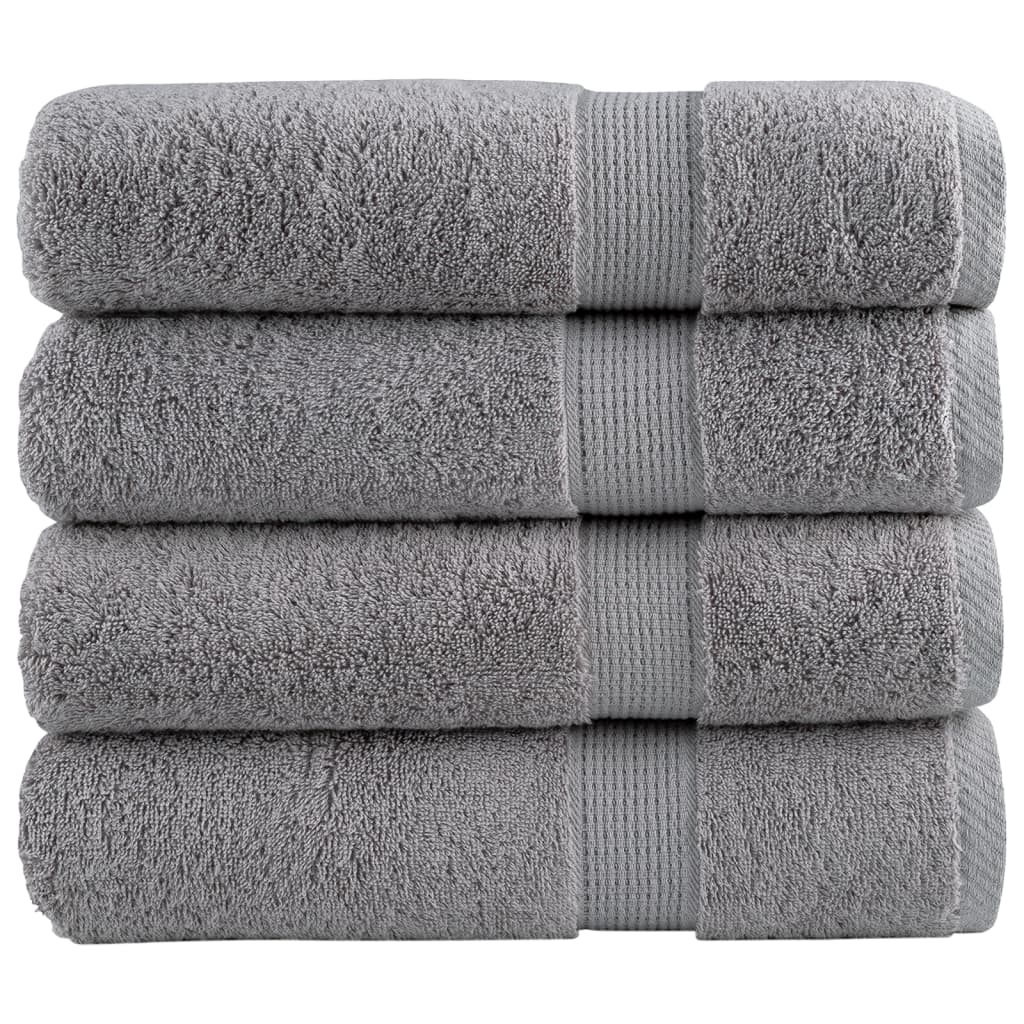 Premium Hand Towels SOLUND 4pcs Grey 50x100cm 600gsm