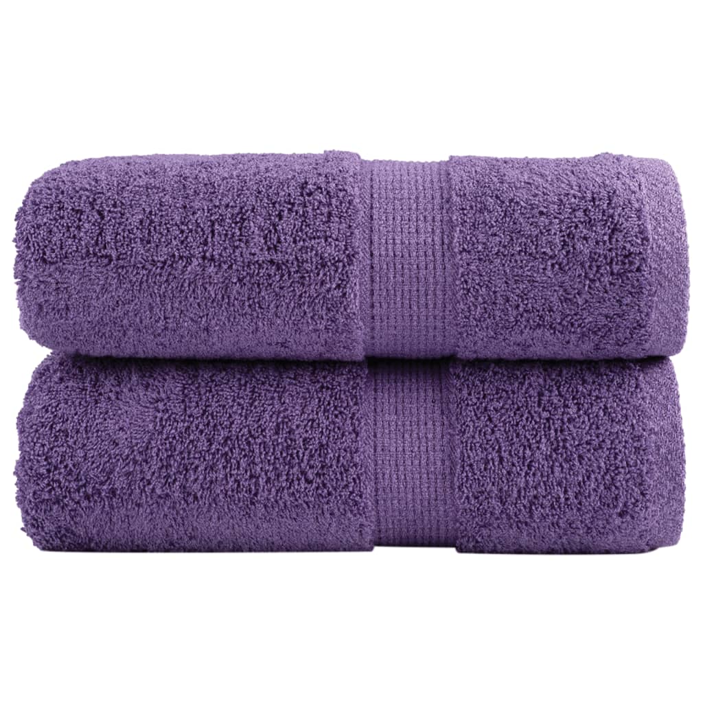 Premium Guest Towels SOLUND 2 pcs Purple 30x50 cm 600 gsm