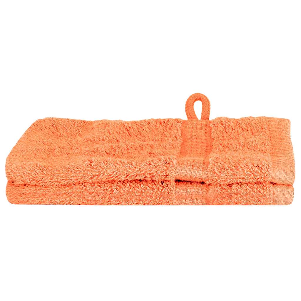 Guest Towel 2 pcs Orange 15 x 21 cm Cotton
