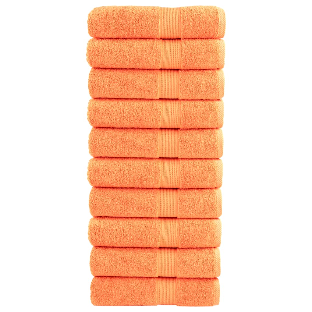 Premium Shower Towels SOLUND 10 pcs Orange 70x140 cm 600 gsm