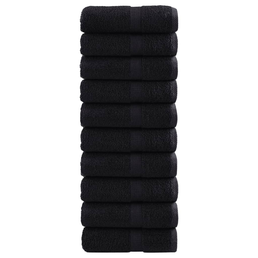 Premium Soap Towels SOLUND 10 pcs Black 30x30 cm 600 gsm
