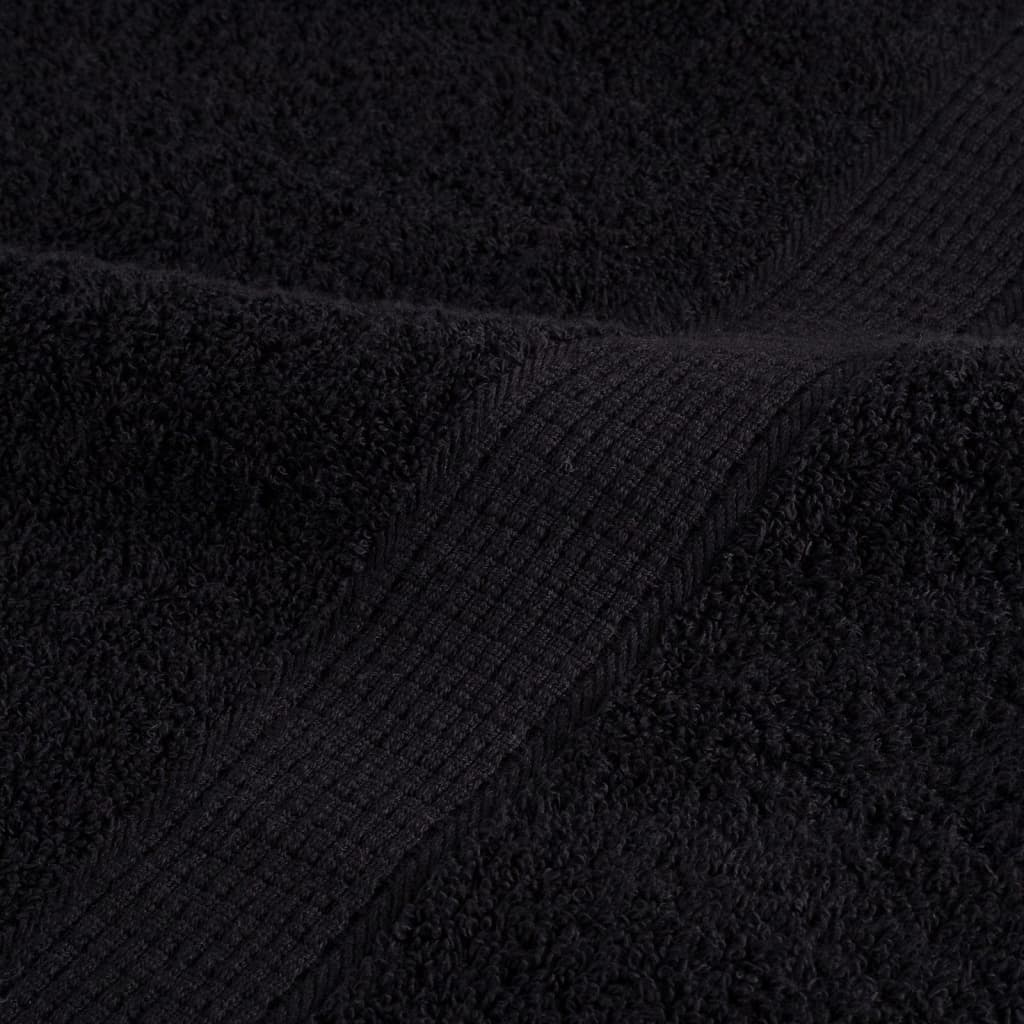 Premium Shower Towels SOLUND 4 pcs Black 70x140 cm 600 gsm
