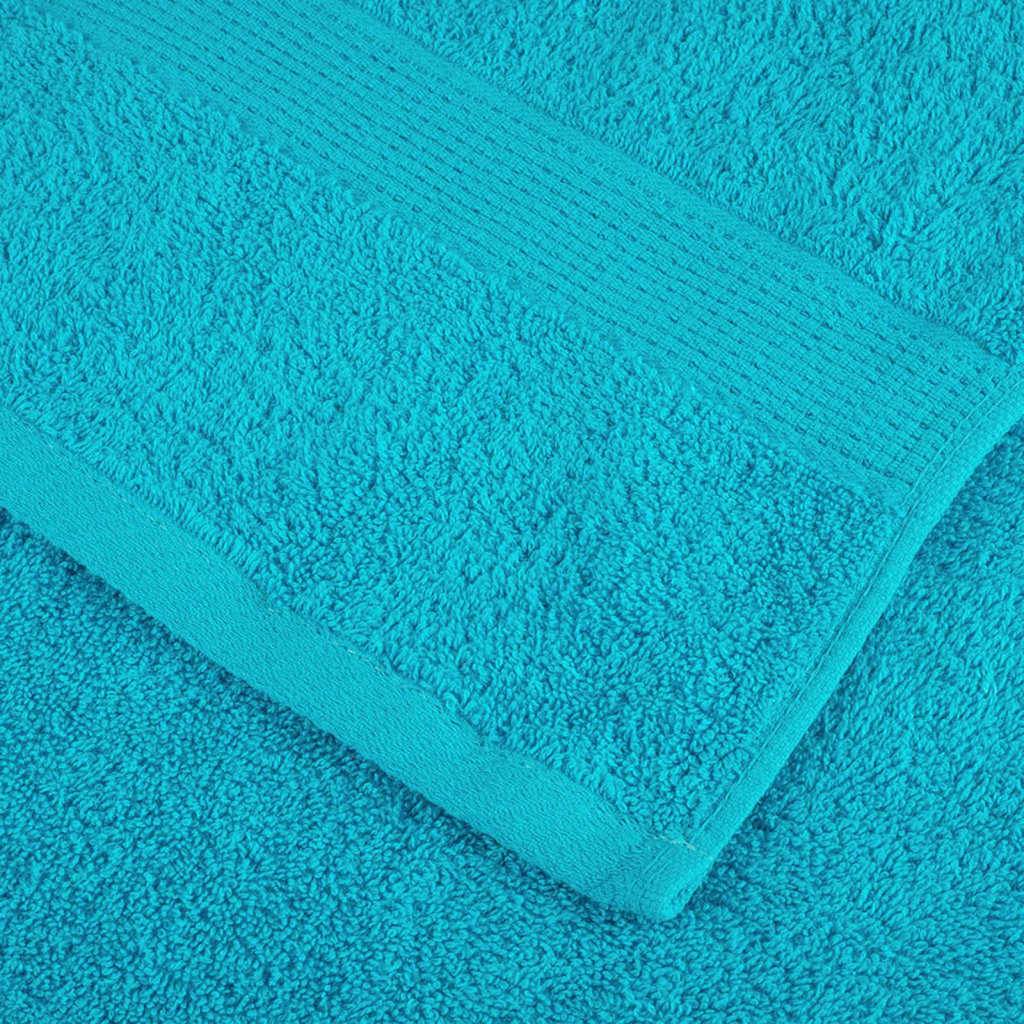 Guest Towel 2 pcs Turquoise 15 x 21 cm Cotton