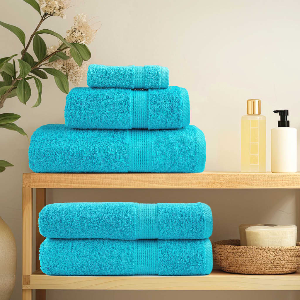 Premium Guest Towels SOLUND 4 pcs Turquoise 30x50 cm 600 gsm