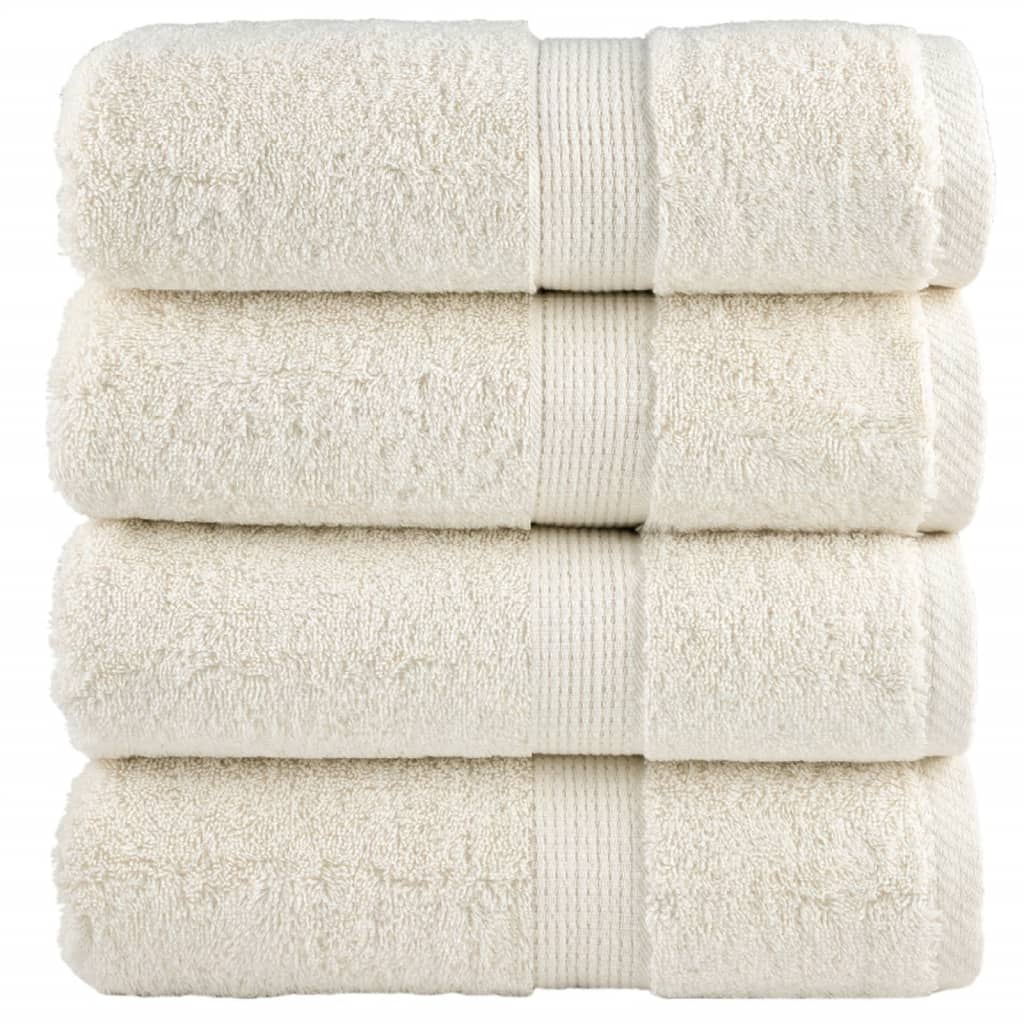 Premium Guest Towels SOLUND 4 pcs Cream 30x50 cm 600 gsm