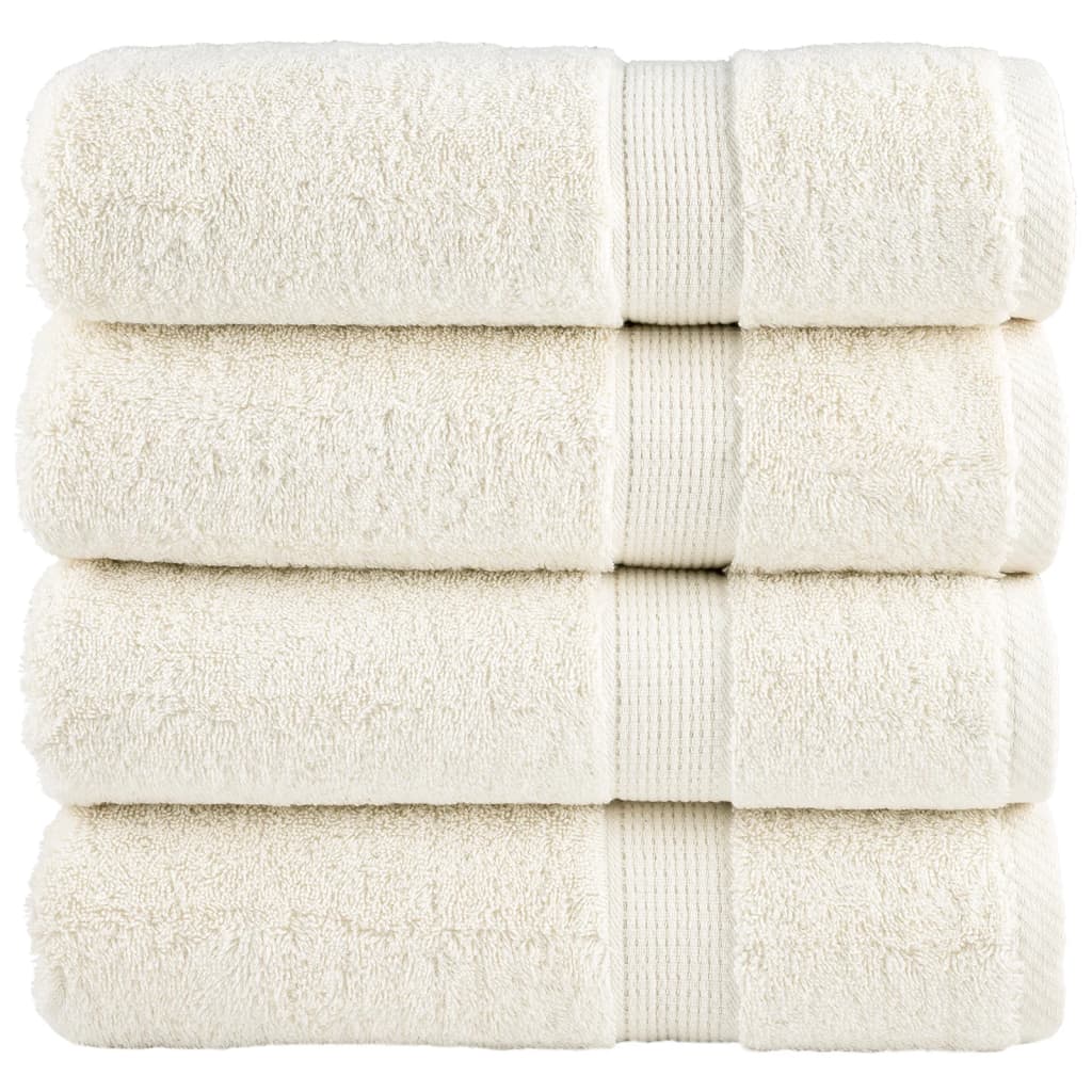 Premium Shower Towels SOLUND 4 pcs Cream 70x140 cm 600 gsm