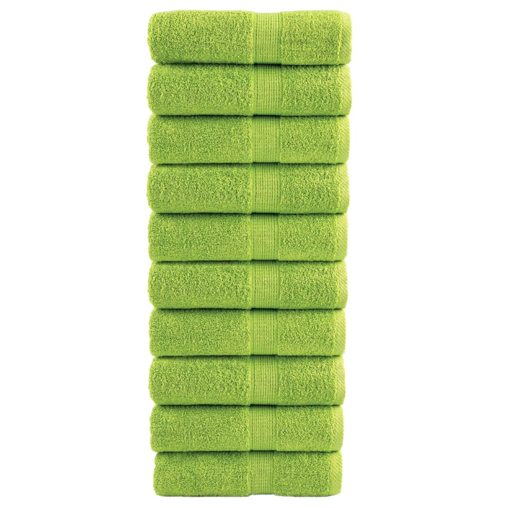 Premium Guest Towels SOLUND 10 pcs Apple Green 30x50 cm 600 gsm